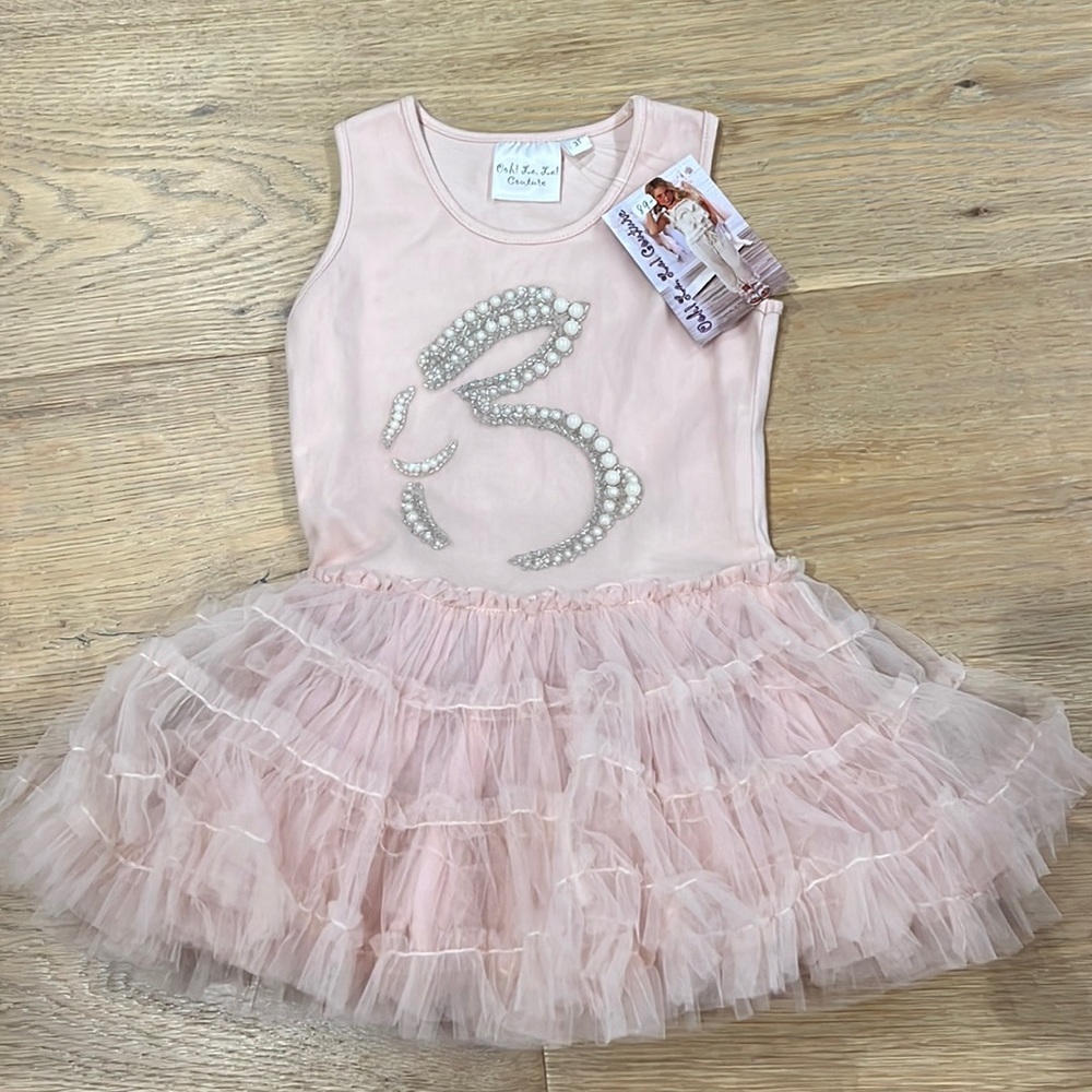 Ooh! La, la! Couture bunny tutu dress NWT